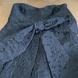 H&M Black Strapless Dress with Bow Detail